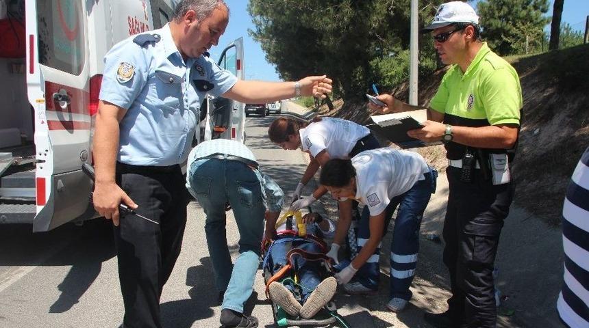 Bilecik&rsquo;te Motosiklet İle Ticari Aracının Karıştığı Kazada 1 Kişi Yaralandı