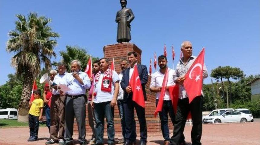 Siverek'te Chp'liler, Atat&uuml;rk Heykeline Saldırıyı Kınadı