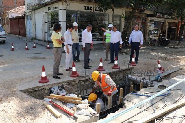 Salihli’nin Yağmur Suyu Hattı Çalışmasına İnceleme