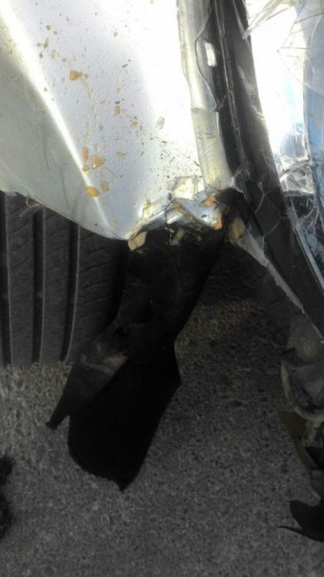 Yaya Geçidinden Geçerken Otomobilin Çarptığı 2 Kadın Ağır Yaralandı