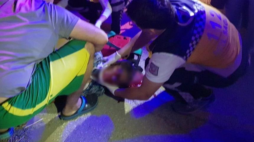 Aracın &Ccedil;arptığı Bisiklet S&uuml;r&uuml;c&uuml;s&uuml; Ağır Yaralandı