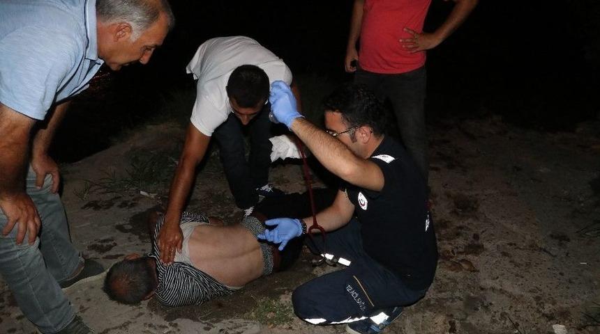 Sulama Kanalına Düşen Alkollü Şahıs Ölümden Döndü