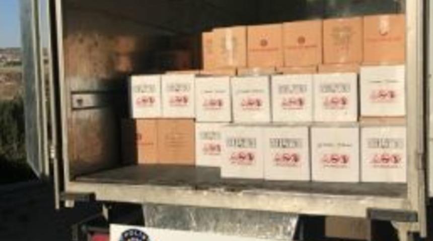 Avanos’ta Bin 804 Şişe Kaçak Şarap Ele Geçirildi