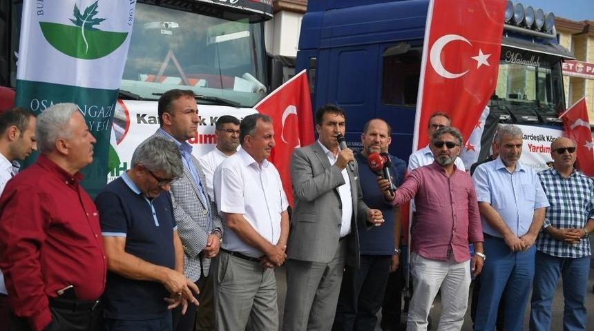 Osmangazi&rsquo;den Suriye&rsquo;ye 9 Tır Yardım