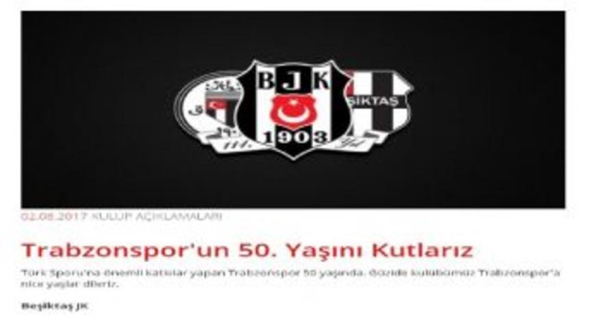 Beşiktaş&rsquo;tan Trabzonspor&rsquo;a Kutlama