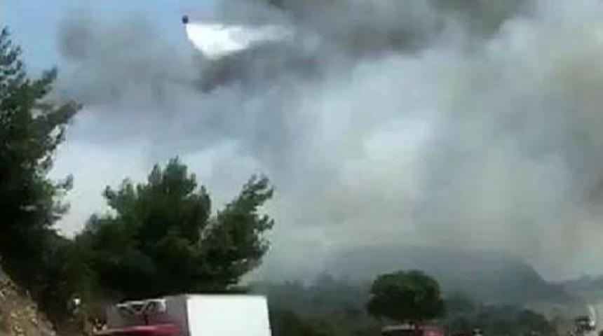 Bakan Orman Yangınlarını Anlatırken, Doğanbey'de &Ccedil;ıkan Yangın S&ouml;nd&uuml;r&uuml;ld&uuml;