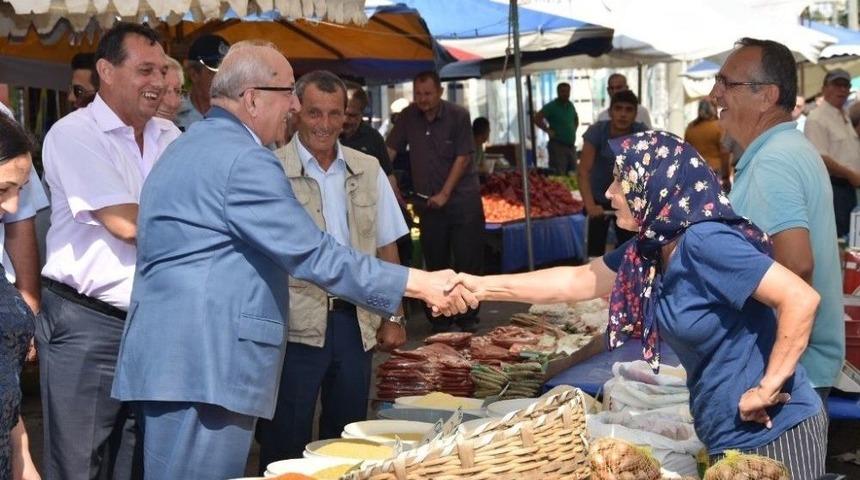 Başkan Albayrak Muratlı&rsquo;da Pazar Yeri İncelemesi