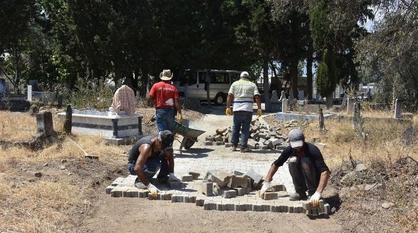 Nazilli Belediyesi, Mescitli’de Mezarlık Ve Sokaklara El Attı