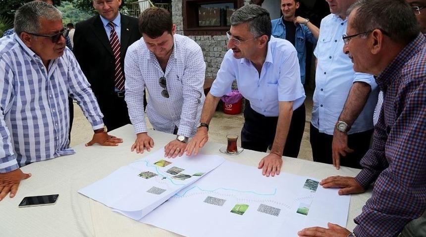 Rize Valisi Erdoğan Bektaş, İyidere İl&ccedil;esinde İncelemede Bulundu.