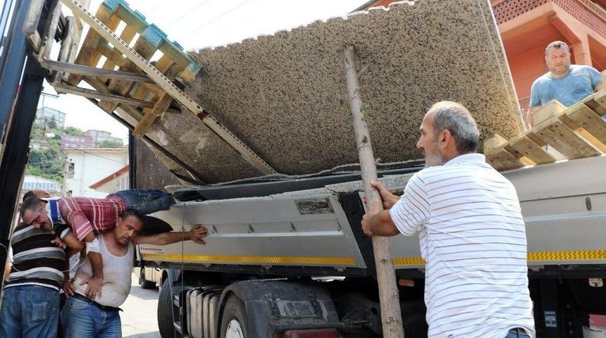 Mermer Y&uuml;kl&uuml; Dorsede Kan Donduran Kazanın G&ouml;r&uuml;nt&uuml;leri