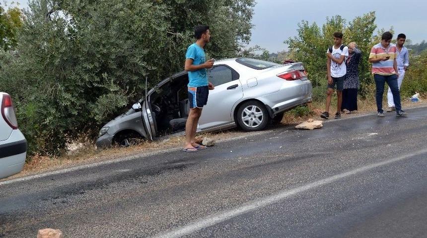 Karayoluna Sızan Motorin Kazalara Sebep Oldu