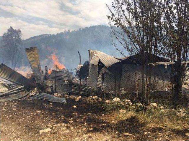 Erzincan’Da Çıkan Yangında, 15 Ev Ve 1 Mescit Kullanılmaz Hale Geldi