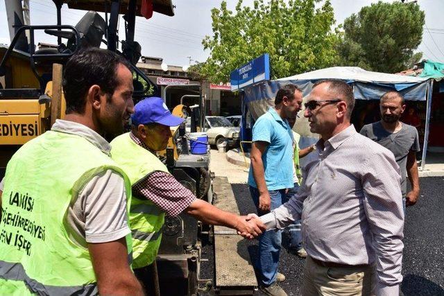 Turgutlu Küçük Sanayi Sitesinde Asfalt Çalışmaları Başladı