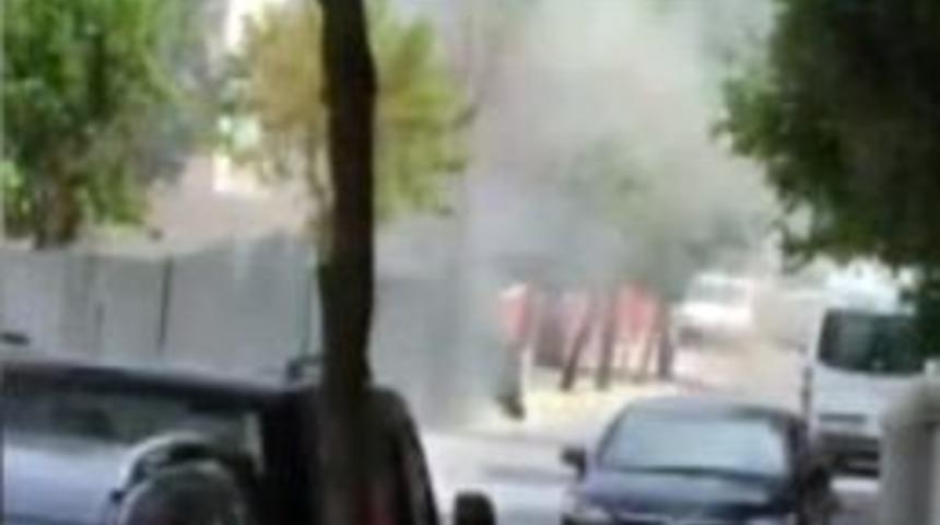 (&ouml;zel Haber) Metro İnşaatında Patlama Anları Kamerada