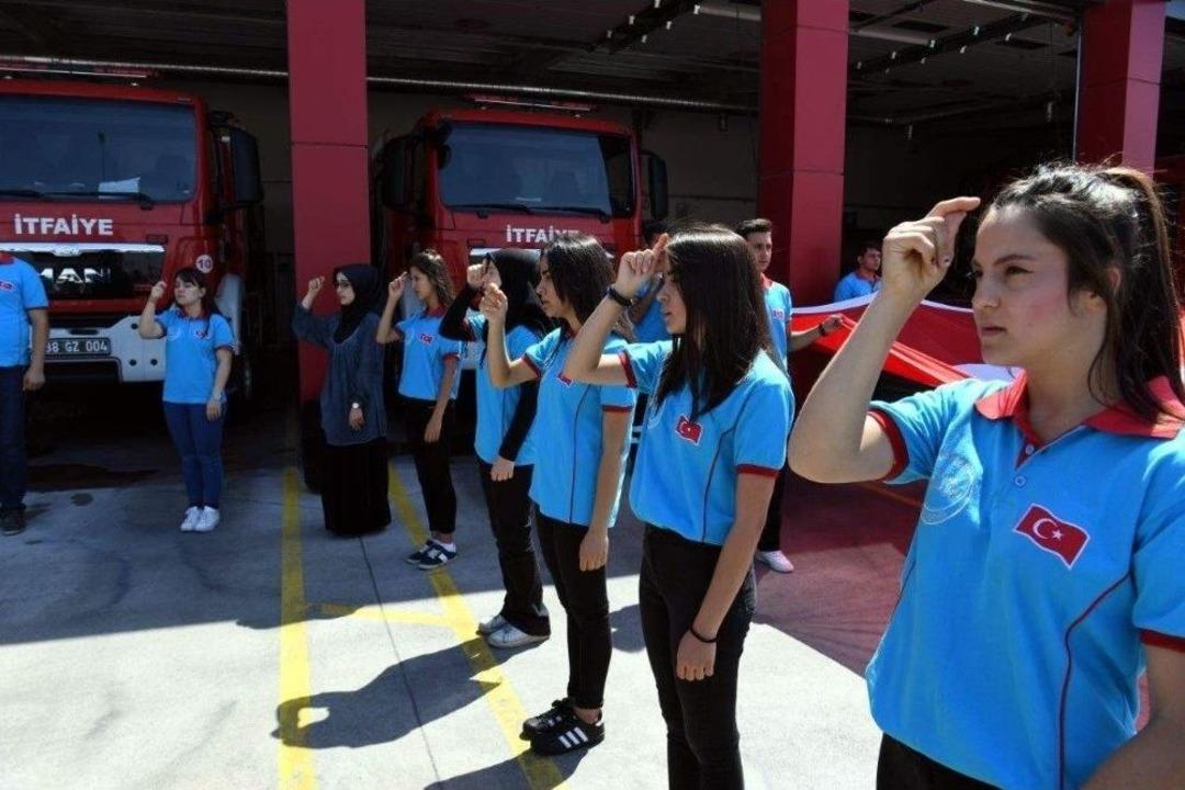 İtfaiye G&ouml;n&uuml;ll&uuml;lerinden Kayseri Organize Sanayi B&ouml;lgesi&rsquo;ne Anlamlı Ziyaret