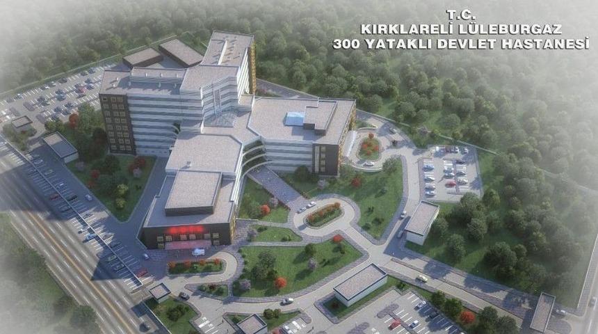 L&uuml;leburgazdevlet Hastanesi İnşaatı Devam Ediyor