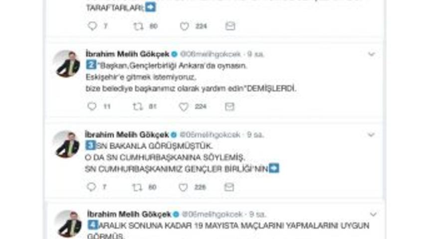 Başkan G&ouml;k&ccedil;ek&rsquo;ten Gen&ccedil;lerbirliği&rsquo;ne M&uuml;jde