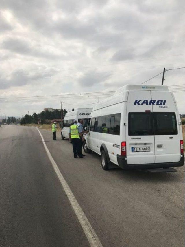 Çorum’da Yolcu Taşıyan Araçlara Sıkı Denetim