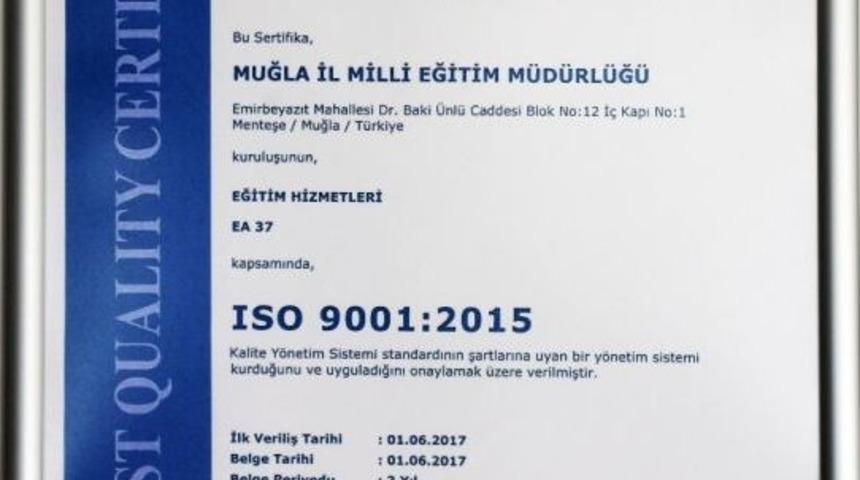 T&uuml;rkiye&rsquo;nin İlk İso Belgeli Milli Eğitimi