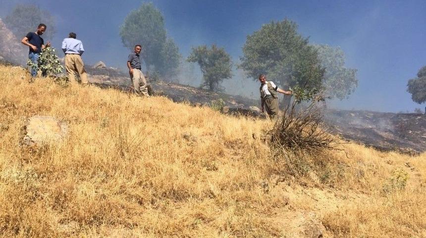 Beyt&uuml;şşebap&rsquo;ta &Ccedil;ıkan Yangını K&ouml;yl&uuml;ler Kendi İmkanlarıyla S&ouml;nd&uuml;rd&uuml;