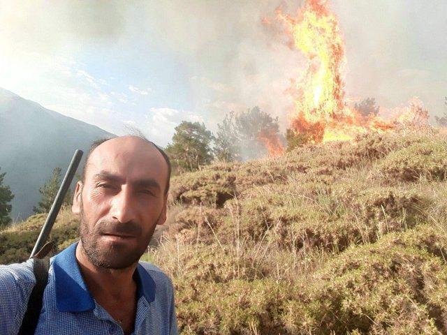 Erzurum’da Orman Yangını