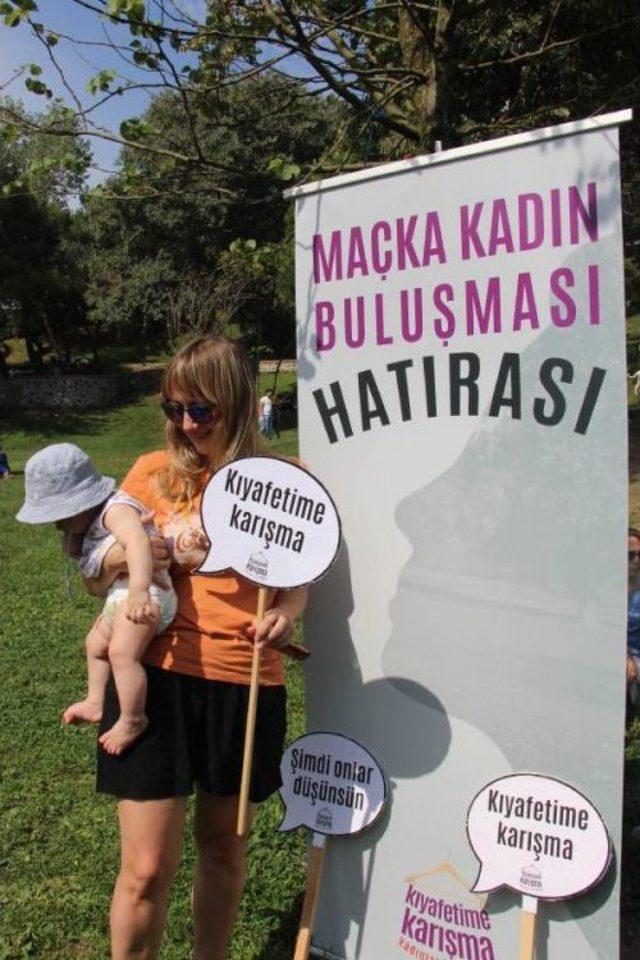 Kadınlardan Maçka Parkı'nda 