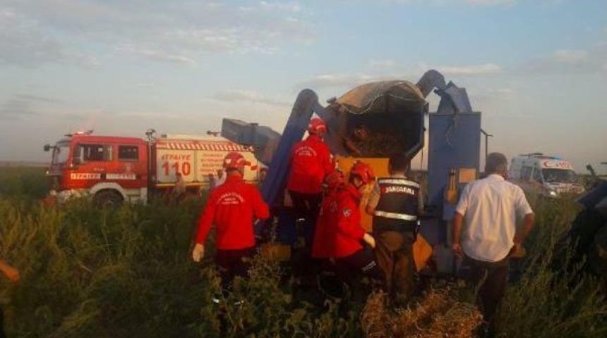 Patoz Makinasına D&uuml;şen Mevsimlik Iş&ccedil;i Par&ccedil;alanarak Can Verdi