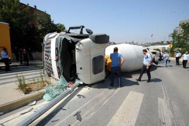 Beton Mikseri Kontrolden Çıktı, Facianın Eşiğinden Dönüldü