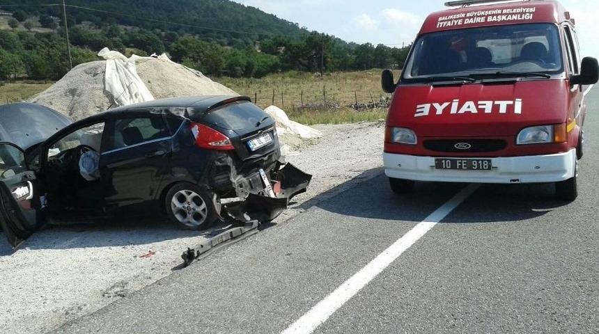 Balıkesir&rsquo;de Trafik Kazası: 1 Yaralı
