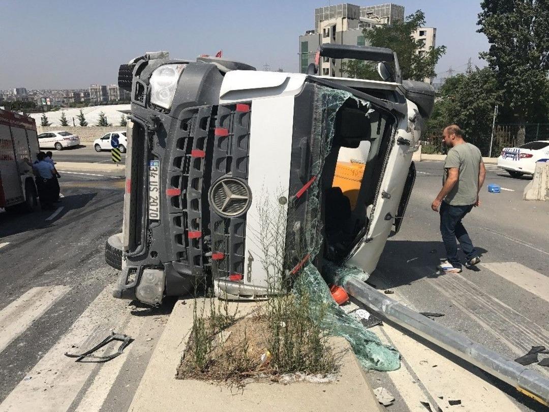 Beton Mikseri Devrildi, Ortalık Savaş Alanına D&ouml;nd&uuml;