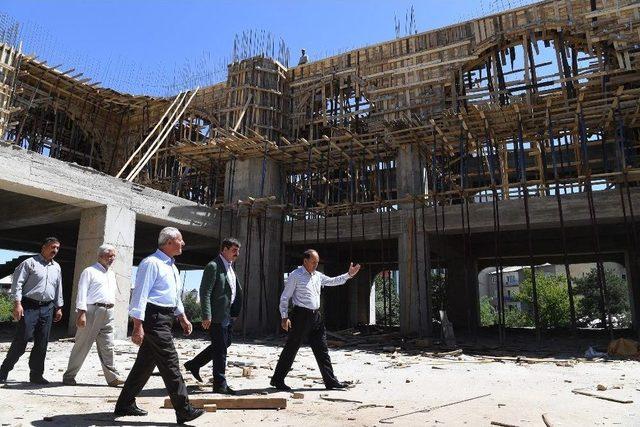 Başkan Asya, Kur’an Kursu Ve Camii İnşaatlarında İncelemelerde Bulundu