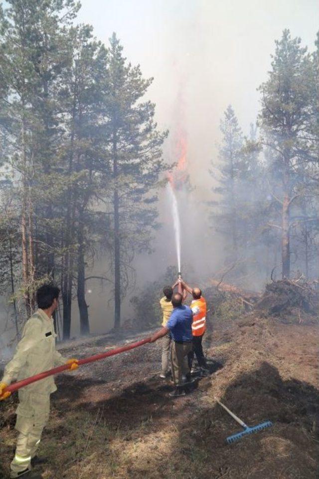 Oltu’daki Orman Yangını Üçüncü Gününde Sürüyor