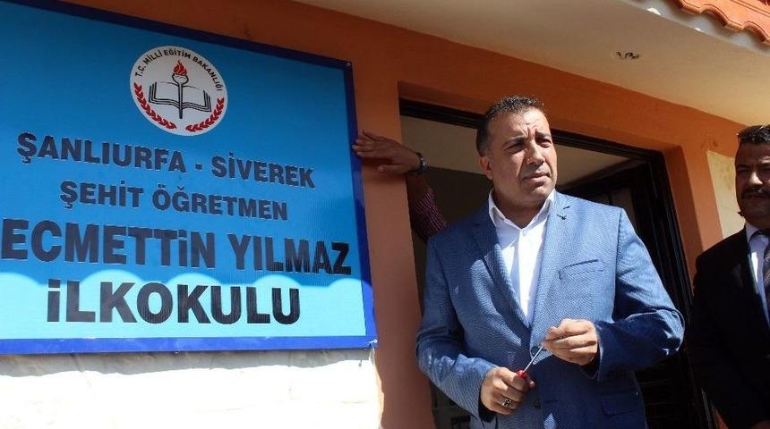 Şehit &Ouml;ğretmenin İsmi G&ouml;rev Yaptığı Okula Verildi