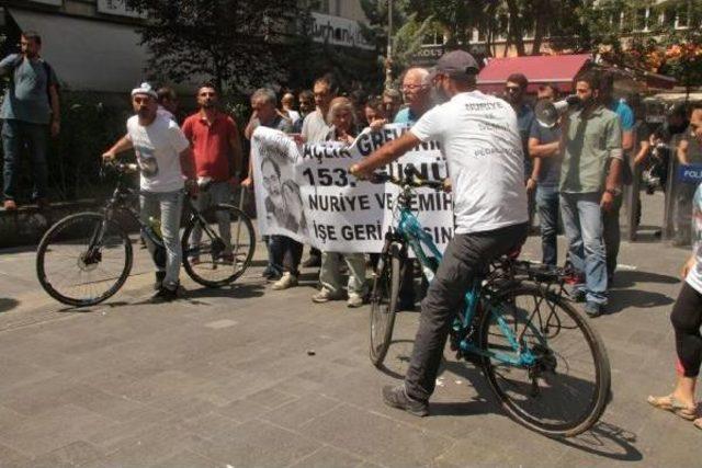 Açlık Grevindeki Gülmen Ve Özakça'ya Destek Için İstanbul'dan Bisikletleriyle Ankara'ya Gelen Gruptan 4 Kişi Gözaltına Alındı