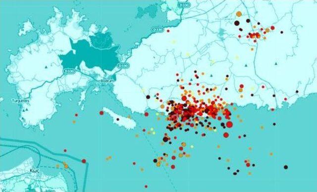 Bodrum'da 24 Saatte 490 Deprem Oldu