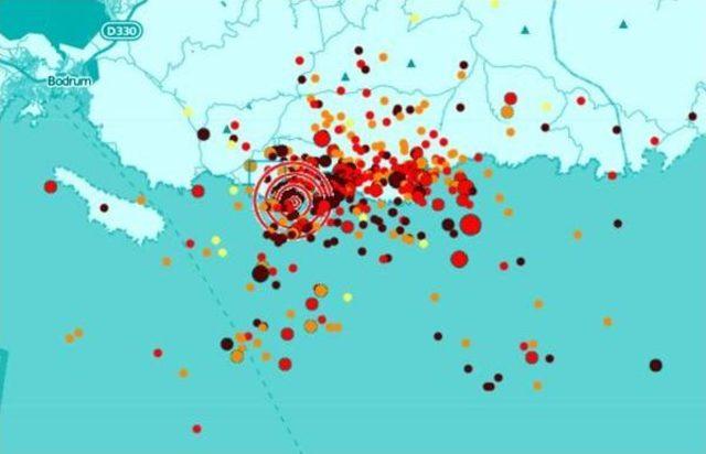 Bodrum'da 24 Saatte 490 Deprem Oldu