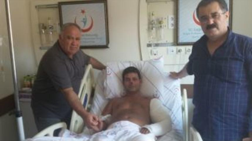 Milas Şof&ouml;rler Odasından Bilen&rsquo;e Ge&ccedil;miş Olsun Ziyareti