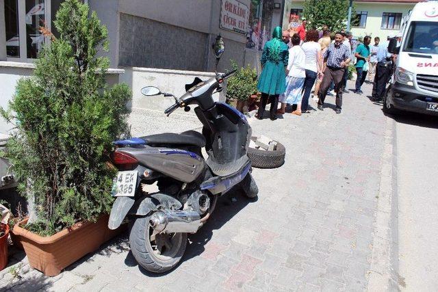 Motosikletini Park Ederken 3 Metreden Düştü