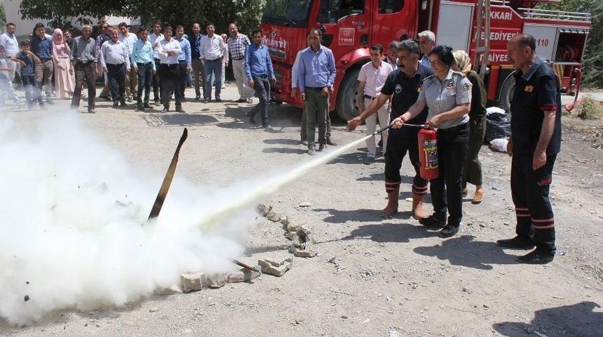 Hakkari&rsquo;de Yangın Tatbikatı