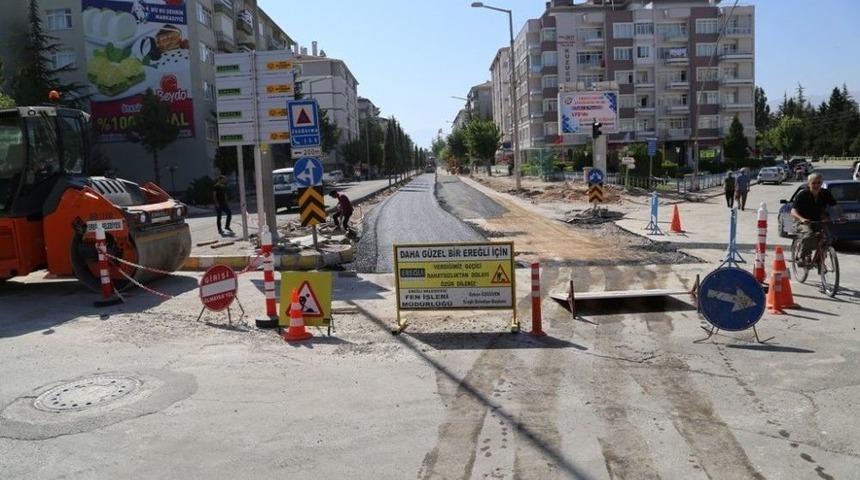 Ereğli&rsquo;de İstasyon Caddesi Yenileniyor