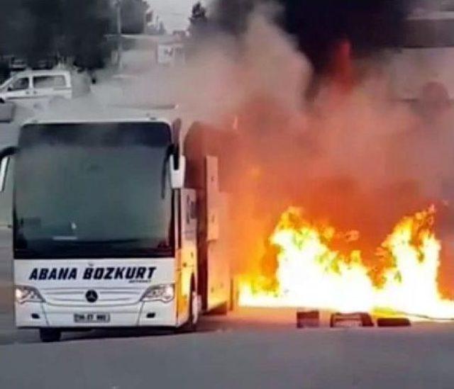 Kastamonu'da Yolcu Otobüsü Yandı