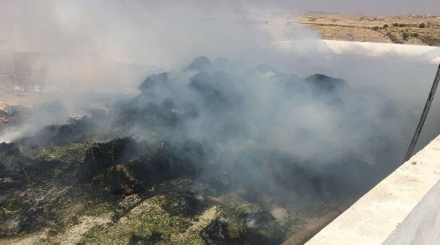 Midyat’ta Hayvan Çiftliğinde Yangın