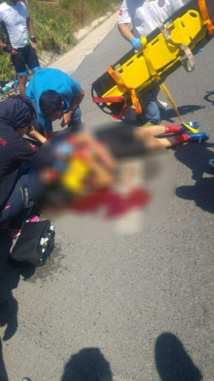 Bisiklet Sürücüsü Kanlar İçinde Yerde Kaldı G4