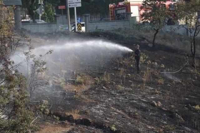 Akaryakıt Istasyonuna Yaklaşan Yangın Korkuttu