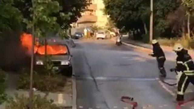 (özel Haber) Otomobil Alev Alev Yandı