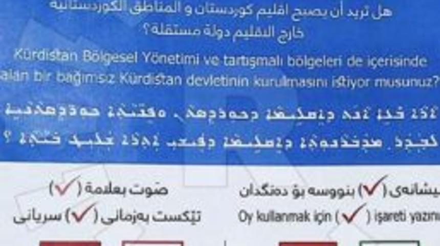 Irak'ta Yapılacak Bağımsızlık Referandumu Için 3 Dilli Pusula Basıldı