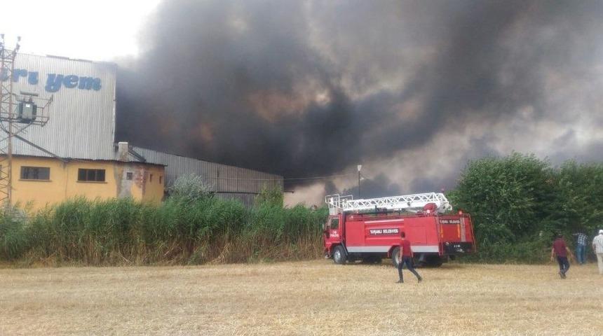 Palet Yakıtı &Uuml;reten Fabrikada Yangın
