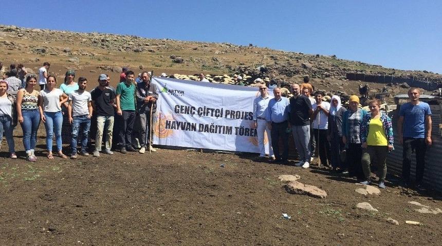 Artvin’de Küçükbaş Hayvan Dağıtımı Yapıldı