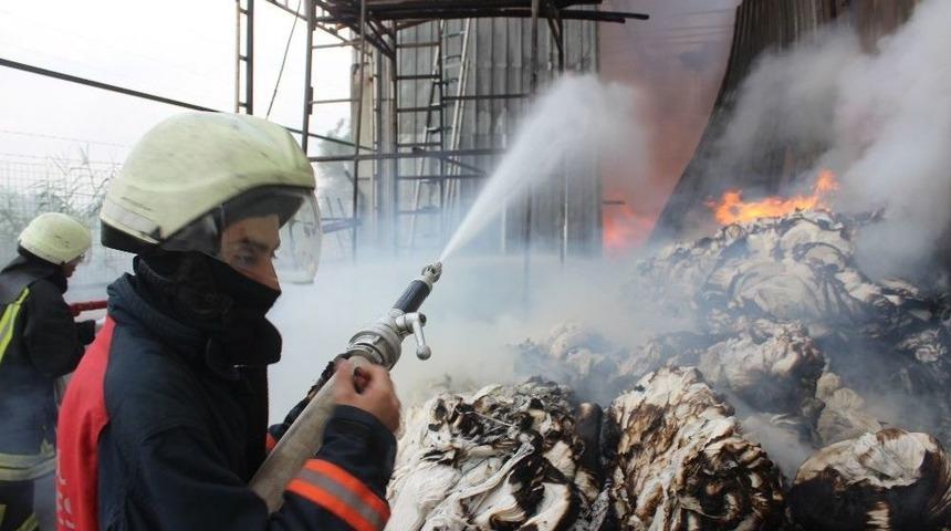 Palet Yakıtı Üreten Fabrikada Korkutan Yangın