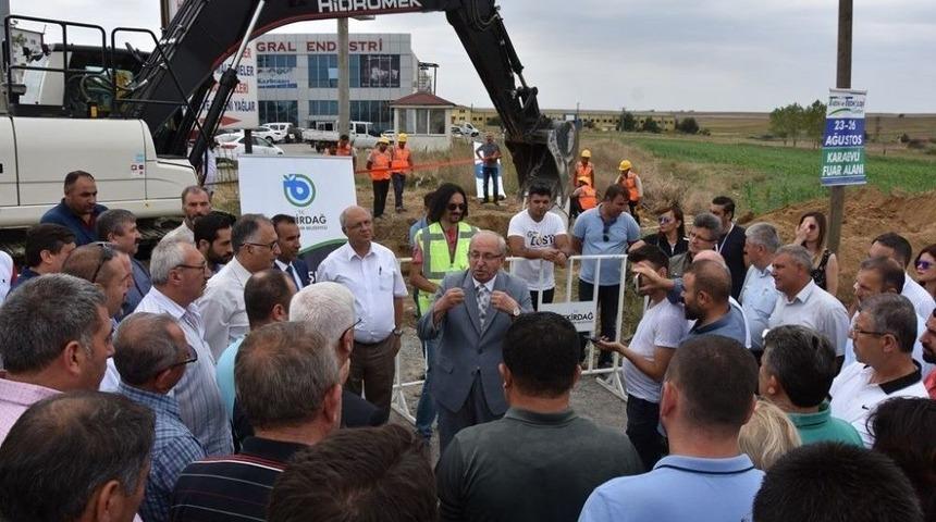 &Ccedil;orlu-ergene &Ccedil;ırak Bayırı Yol Projesinin Temeli Etıldı